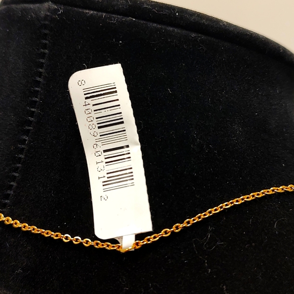 Gold Medium Sideways Initial D Necklace - Picture 3 of 4